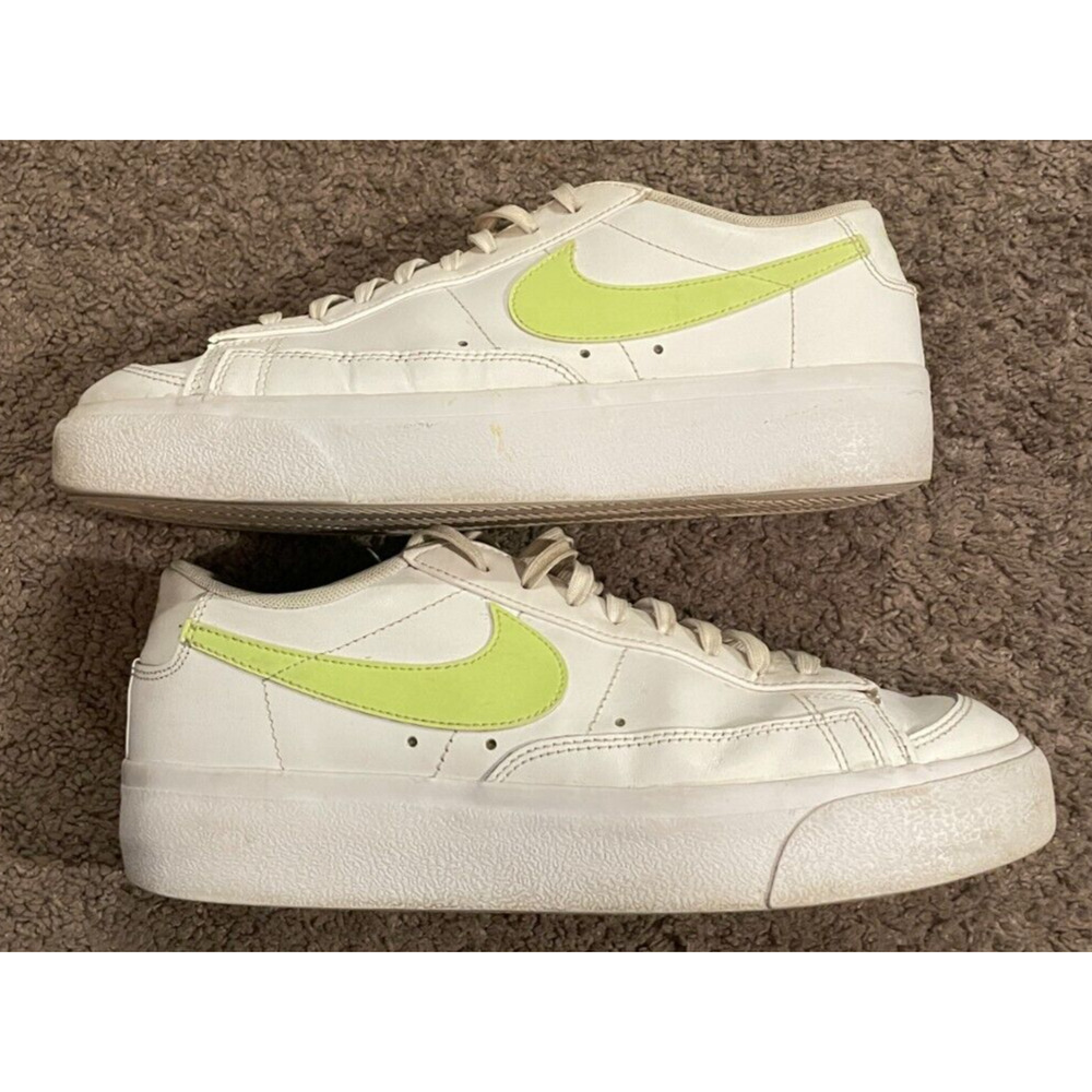 Women's Nike Blazer Platform White Lemon Twist Low Top Sneakers DJ03292-102 10.5
